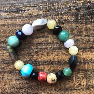 Multi Gems Stretch Bracelet
